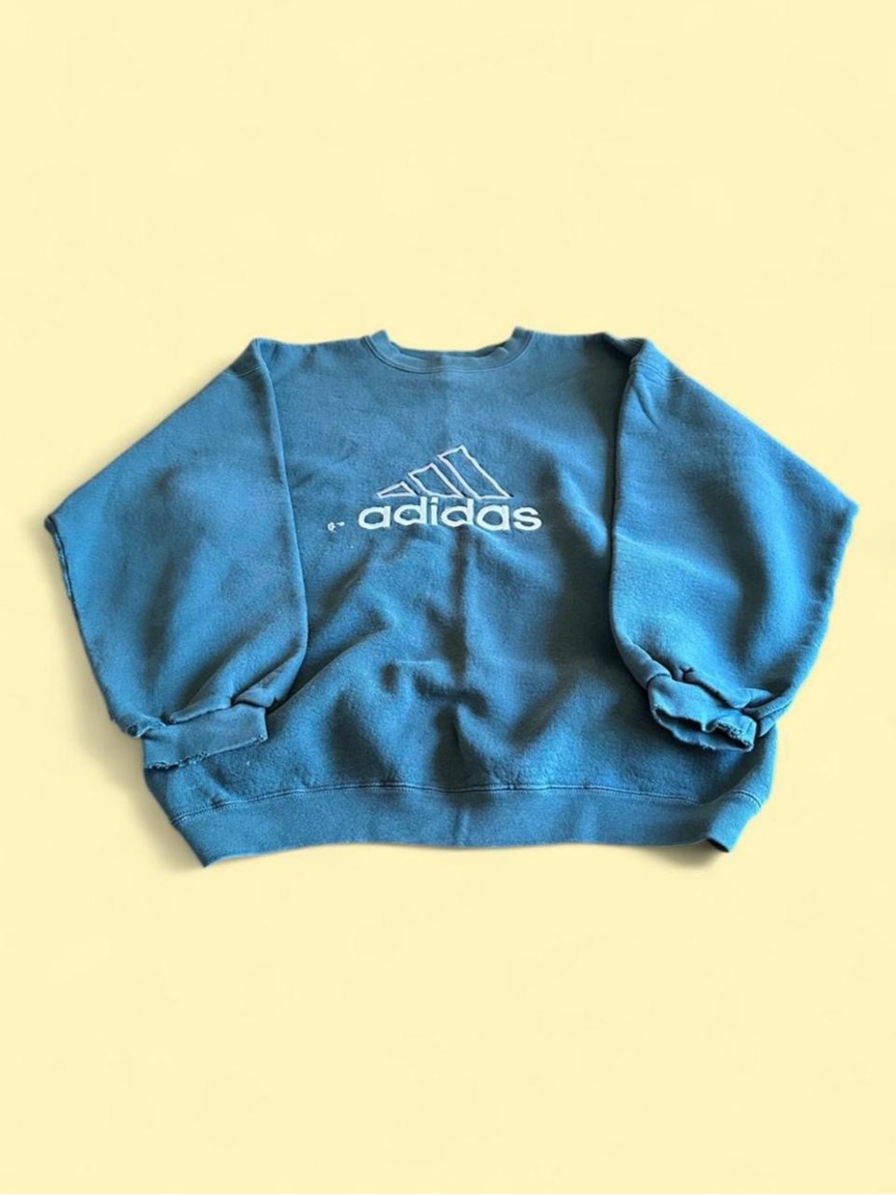 Vintage Adidas Pine Green Embroidered Sweatshirt Distressed Women’s L